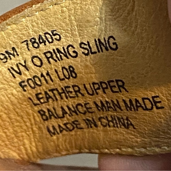 Frye LEATHER Sandals-Ivy O Ring Sling -Size 9 -Wedge - Picture 7 of 15